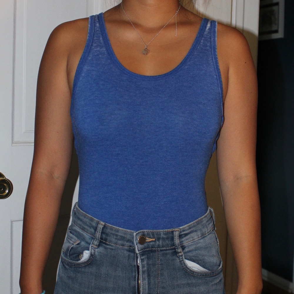 TopShop blue bodysuit